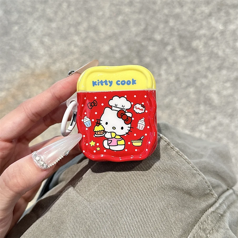ขนมน่ารักKitty CatหูฟังสําหรับAirpods Pro 2 4 Airpods 4 3 2 1 พร้อมCharmingหูฟังกรณีป้องกัน
