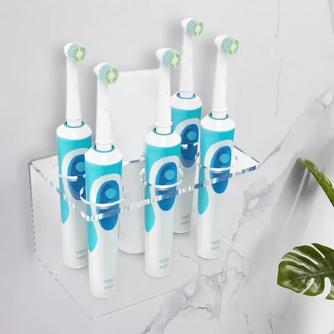 

Creative Traceless Stand Rack Electric Toothbrush Holder Bathroom Organizer Wall-Mounted Holder Space Saving Bathroom Accessorie