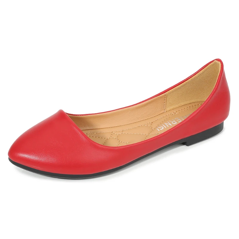 New Flat Heel Pointed Toe Flat Shoes Korean Style Fashionable Shallow Mouth Large-Size Casual Shoes Comfortable And Breathable