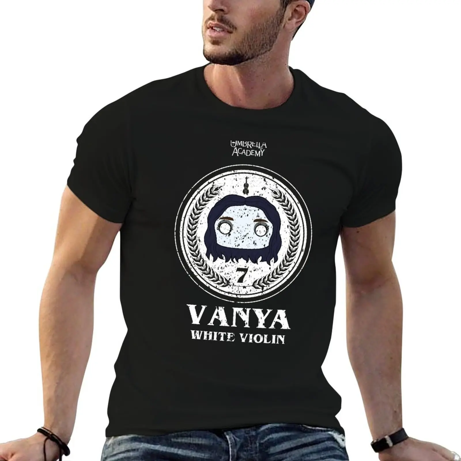 UMBRELLA ACADEMY 2: VANYA WHITE VIOLIN (GRUNGE STYLE) T-Shirt graphics custom shirt men t shirt