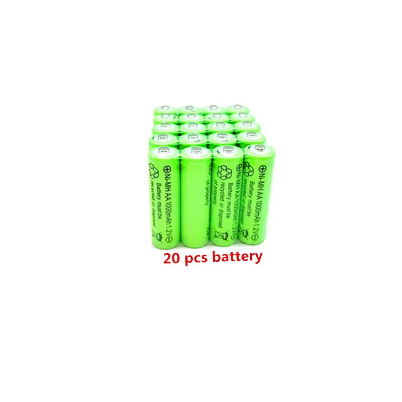 Batteria ricaricabile AA 1.2V 1000mAh ni-mh, adatta per giocattoli telecomandati, torce elettriche, orologi, lettori MP3