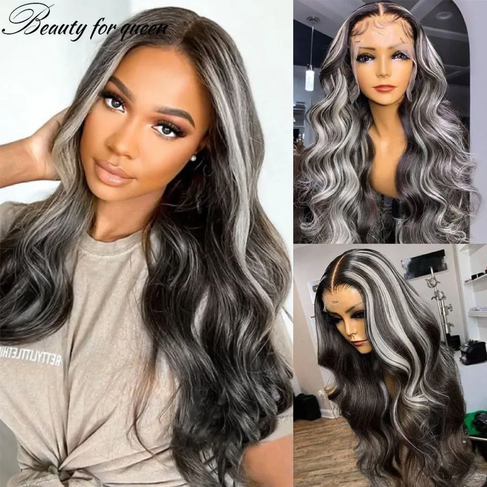 Длинный прозрачный кружевной фронтальный парик 13X4, объемная волна, пепельно-русый, черные парики, которые носить парики во время выступлений персонажей, очень отлично