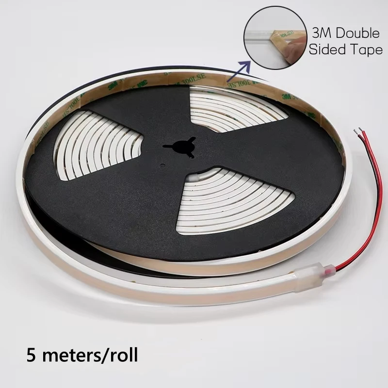 Waterproof COB LED Strip 480 LEDs/m DC 12V/24V IP67 Outdoor Flexible Tape Neon Silicone Strip Light Linear Landscape Lighting