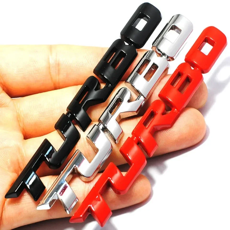 

Auto Accessory 3D Metal Chrome Zinc Alloy Emblem Badge Sticker Decal Car Labeling Decal Sticker For Turbo