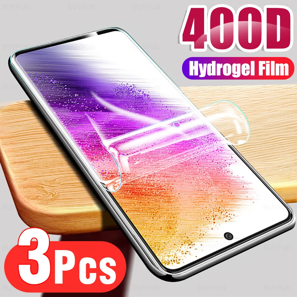 3PCS ป้องกันฟิล์มสำหรับ Samsung Galaxy A73 5G 6.7 "ฟิล์ม Hydrogel Soft สำหรับ Samsung A73 Samsung A73 73a ป้องกันหน้าจอไม่ใช่แก้ว