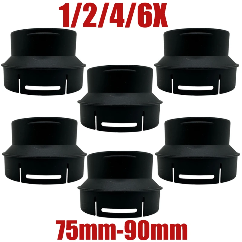 1/2/4/6X 75mm to 90mm Air Outlets Attachment For Car Diesel Parking Heater Duct Connector Truck Air Vent Outlet Adapter Black