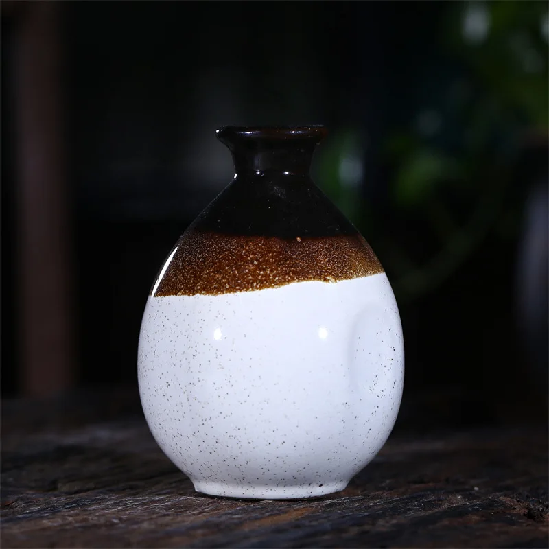 500ml Ceramic Wine Bottle Sake Distribution Wine Pot Liquor Warmer Household Barware Flagon Small Stoup Single Pot With Cork