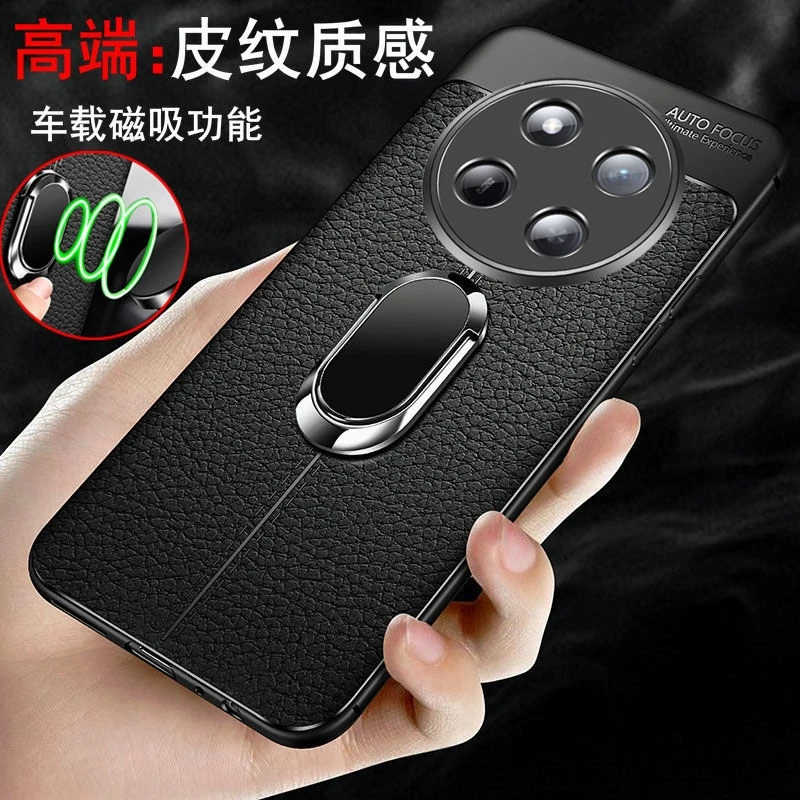 Magnetic Case For Honor X9C Magic 7 Lite 5G Case Holder Ring Back Cover Luxury PU Silicone Protection Shell Shockproof Bumper