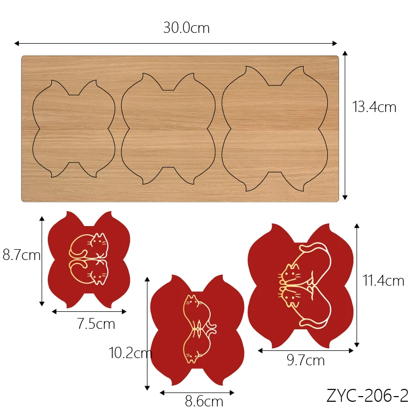 ZYC-206 Bow wooden cutting molds are suitable for use in die-cutting machines