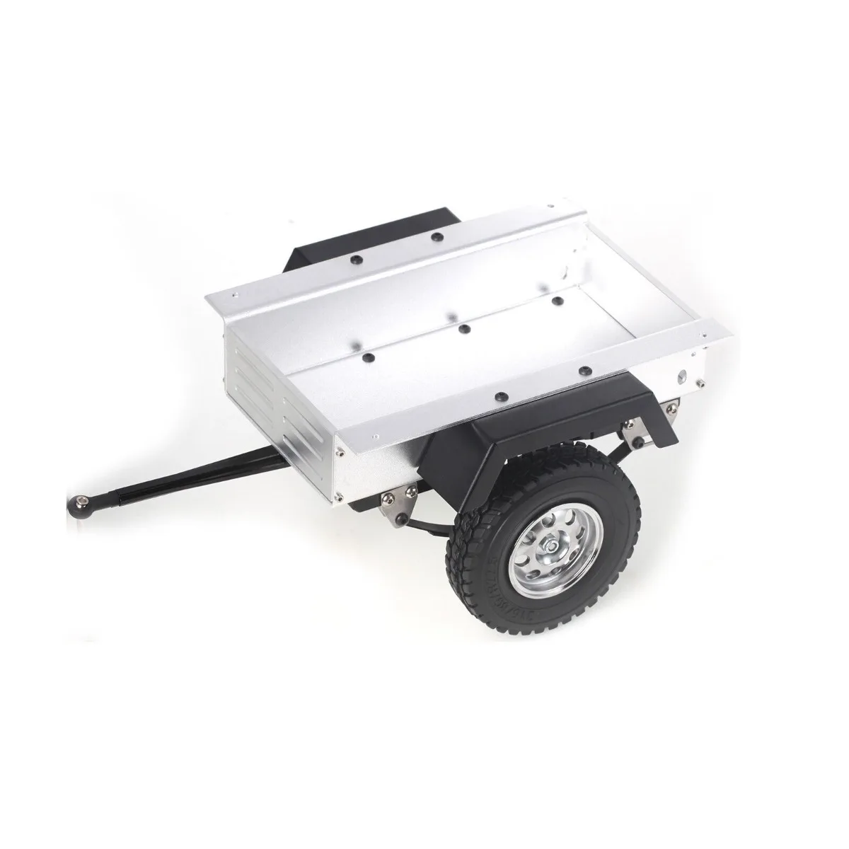 LCX Racing 1/10 RC Crawler Heavy Duty Aluminum Trailer for Axial SCX10 II III TRX4 TRX6 Gen7 Gen8 Gen9 Upgrades Part Accessories