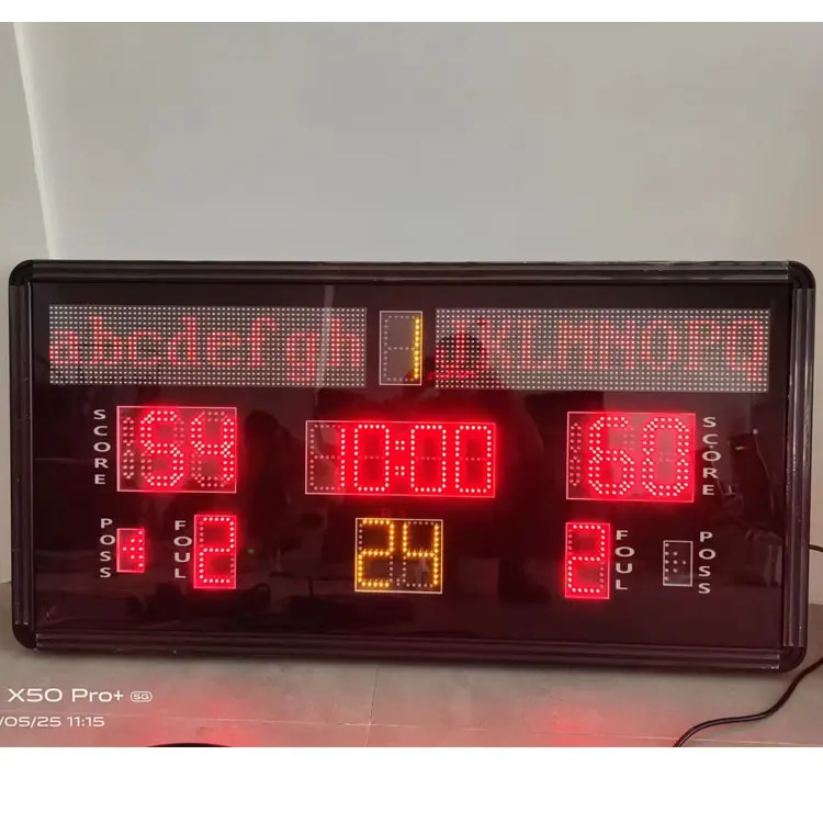 1200×600mm Indoor Mini LED Multi-Sport Scoreboard, Digital Electronic LED Score Keeper for Basketball Volleyball