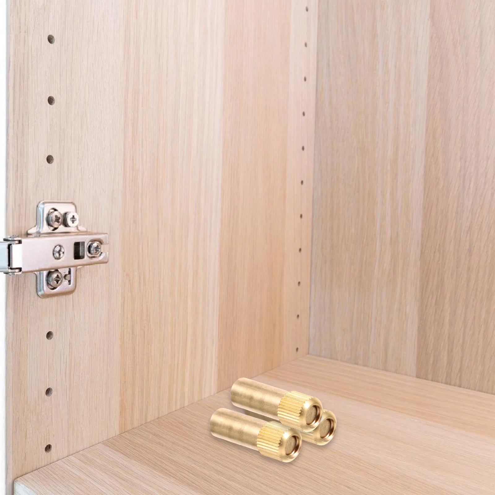 

4pcs Pure Copper Support Pegs Brass Cabinet Shelf Pins For Wood Shelving Heavy Duty Shelf Supports Brackets Holders