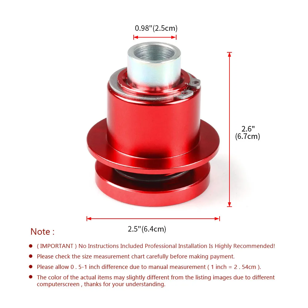 Universal Aluminum Alloy 360 Degree Car Steering Wheel Quick Release Disconnect Hub Adapter Auto Steering wheel Snap Off