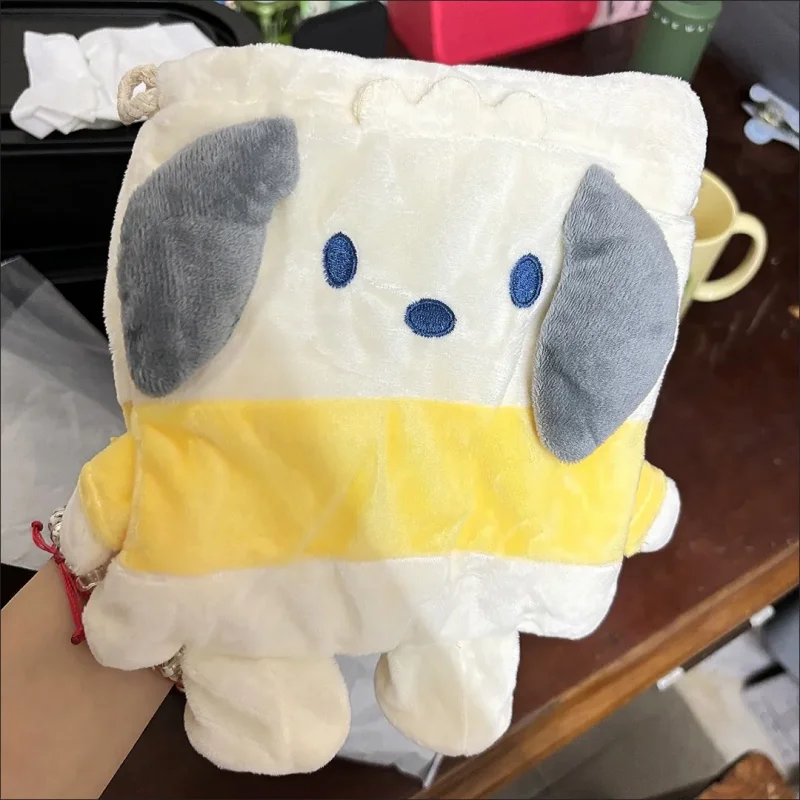 Sanrio Kawaii HelloKitty Plush Bundle Pocket My Melody Cute Plush Camera Storage Bag Portable Bag Zero Wallet Girl Gift