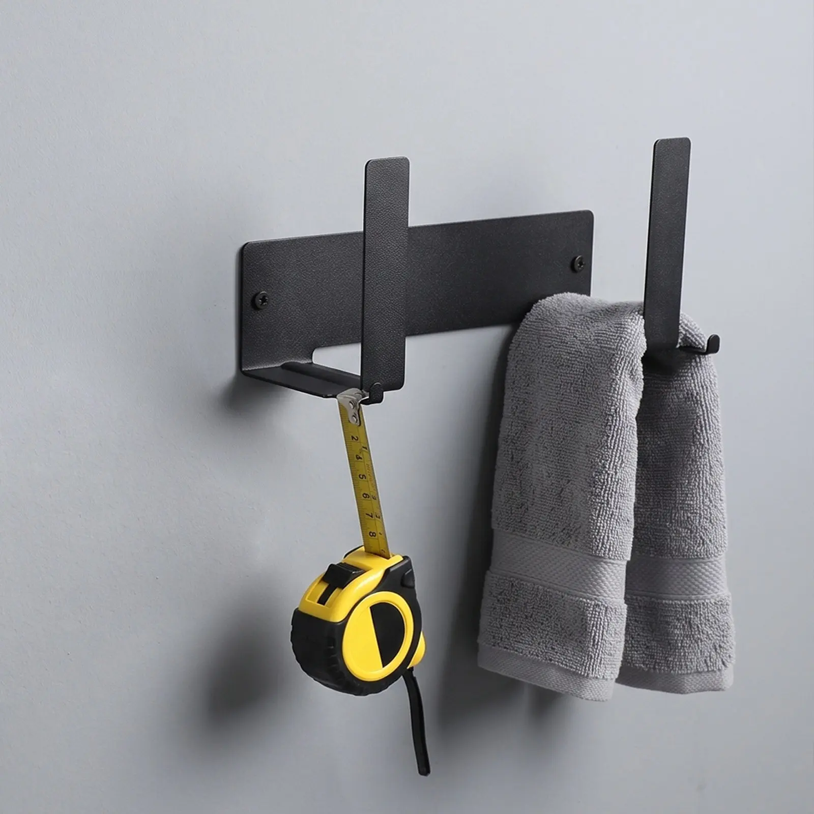 2Pcs Scale Holder Wall Mount Bathroom Heavy Duty Adhesive Metal Bracket Digital Weight Scale Organizer Space Saving Storage Rack