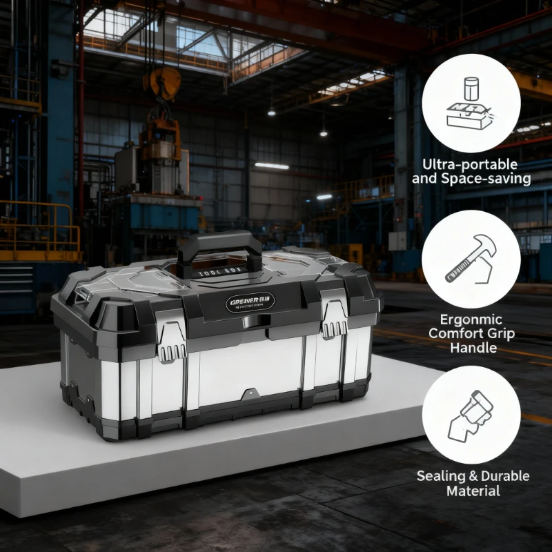 

Портативный стальной ящик для инструментов, запираемый ящик для инструментов, сверхмощный органайзер для хранения на колесиках, гаражная мастерская, домашний механический Werkzeug Koffer