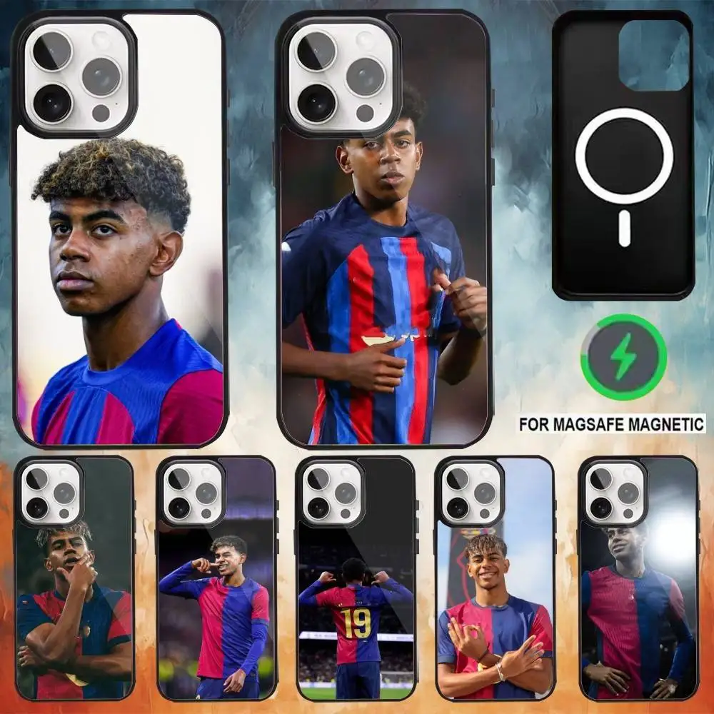 

Football 19 L-Lamines Phone Case For iPhone17,16,15,14,13,12,11 Plus,Pro Max Magnetic Magsafe Wireless Charging