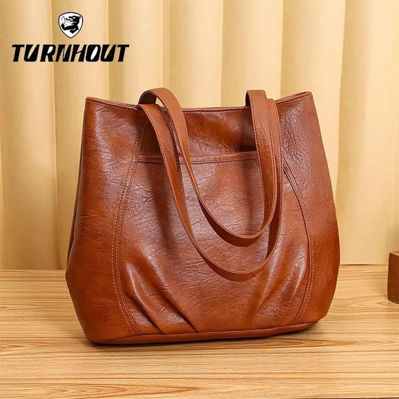 Luxury Retro Leather Handbag Ladies Shoulder Tote Bags for Women Large Capacity Crossbody Bag Fashion Brand Top Bags