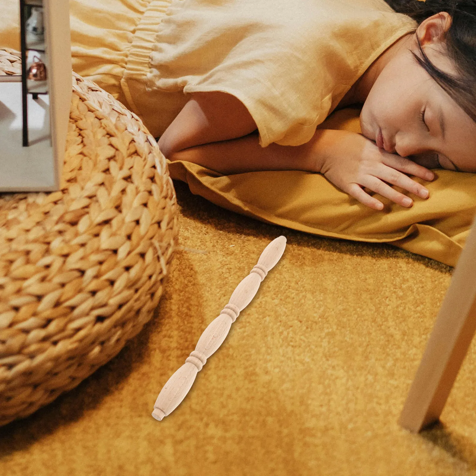 

4Pcs Miniature Furniture Accessories Wooden Baluster Spindles Miniature Staircase Pillars for Dollhouse Decoration DIY Micro