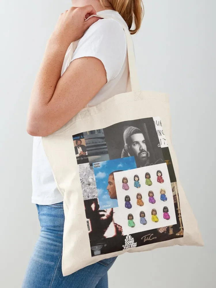 Drake album discography graphic art Tote Bag shopper bag woman reusable shopping bags Canvas Tote Bag