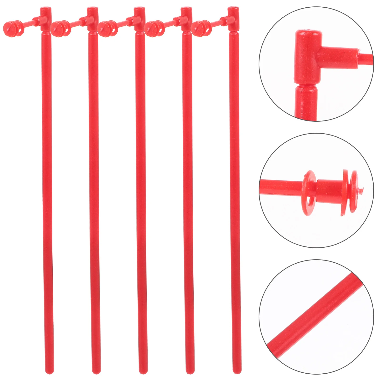 

10 set Windmill Rod Accessories Plastic Diy Pinwheel Rods Replacement Parts For Garden Decor Handheld Windmills Reusable Sturdy