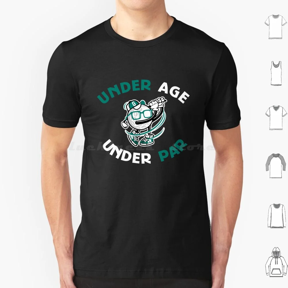 

Забавная детская рубашка для гольфа Under Age Under Par, хлопковая крутая футболка 6xl, детский гольфист, забавный гольф, детский гольф