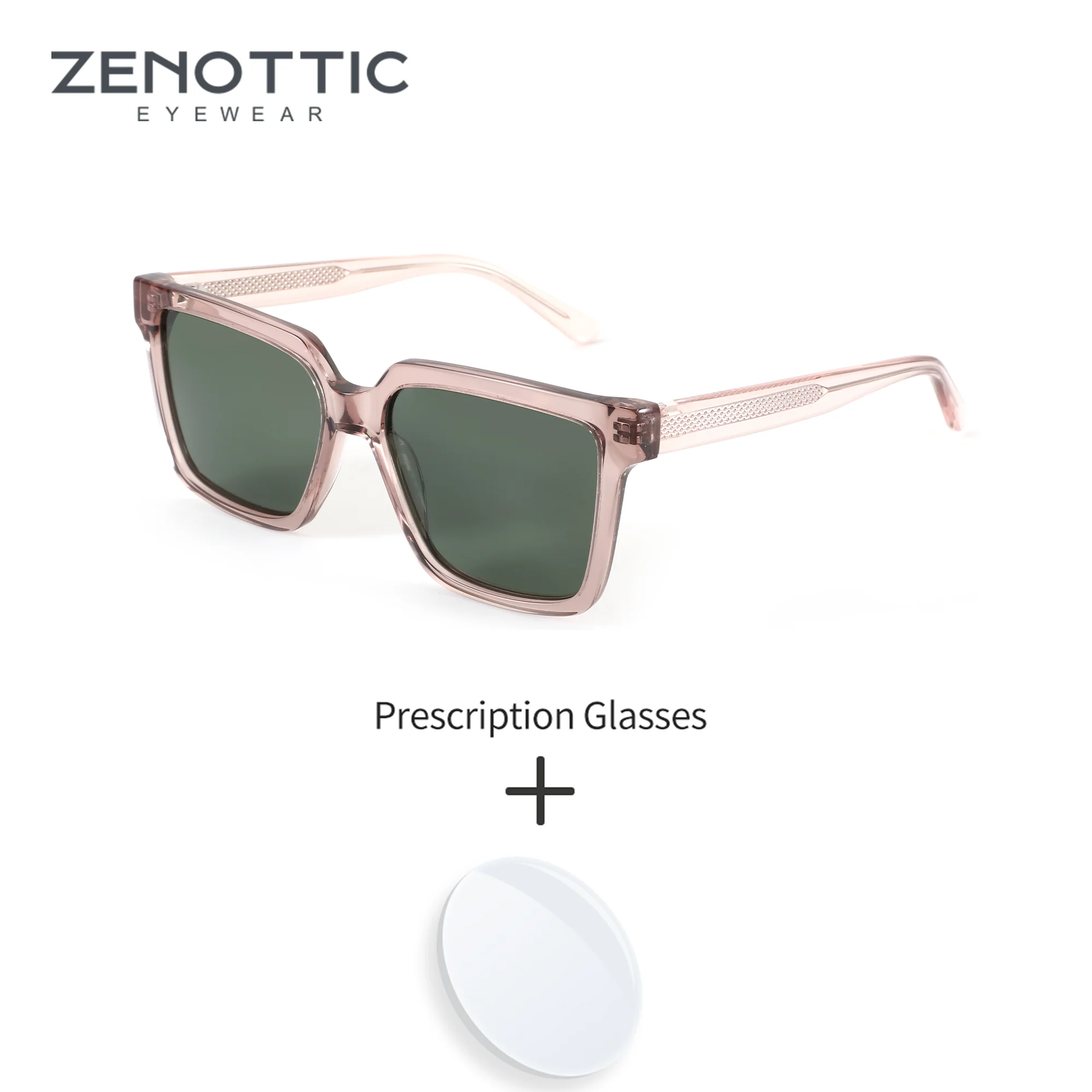 

ZENOTTIC Размер XS Модные женские ацетатные поляризационные солнцезащитные очки по рецепту UV400 Прямоугольные прогрессивные оптические солнцезащитные очки