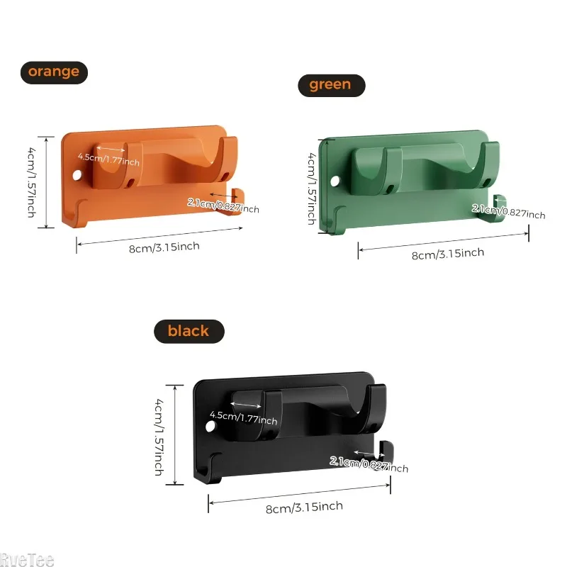 3pcs Plastic Tool Wall Hooks 4 Hooks with Screw Organizers Tool Holders for Hammer Shovel Rake Tape Scissors