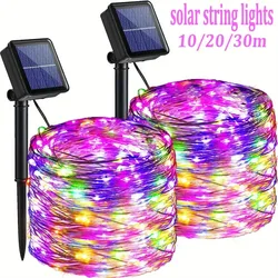 Fairy Lights Solar Garden Lights String Lights with 8 Modes Waterproof Wire Lights for Patio Yard Trees Christmas Party