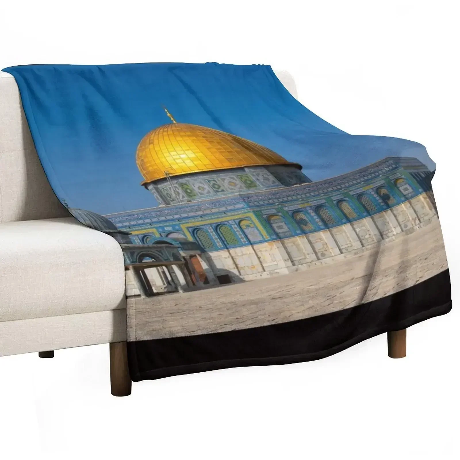 

Dome Rock Mosque Throw Blanket Designers Sofa sofa bed Travel Blankets