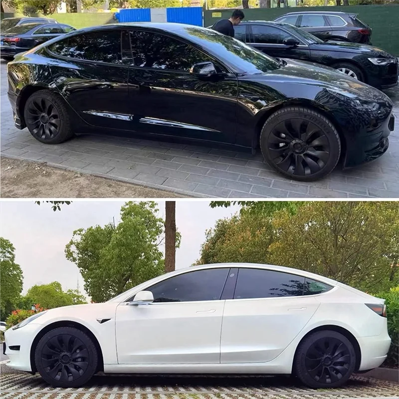 

Sp-Model 3 Wheel Cover 18 Inch, Hub Cap Full Cover Replacement Accessories For Tesla Model 3 - Matte Black