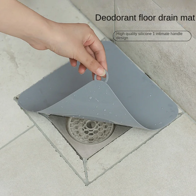 Sewer Floor Drain Cover Deodorizer Toilet Silicone Deodorant Mat Kitchen Toilet Silicone Floor Drain Mat #3055