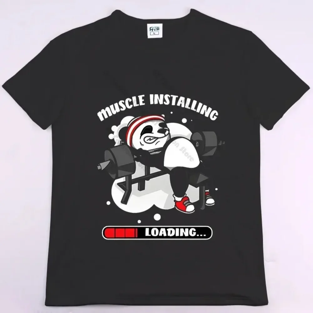BUNS OF STEEL Rabbit Fitness Funny Gym Rat Bodybuilding Crewneck T Shirt Men and Women Casual Short Sleeve  TShirt