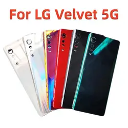 LM-G900 Original Back Glass Cover For LG Velvet 5G , Back Door Replacement Hard Battery Case, Rear Housing Cover G900