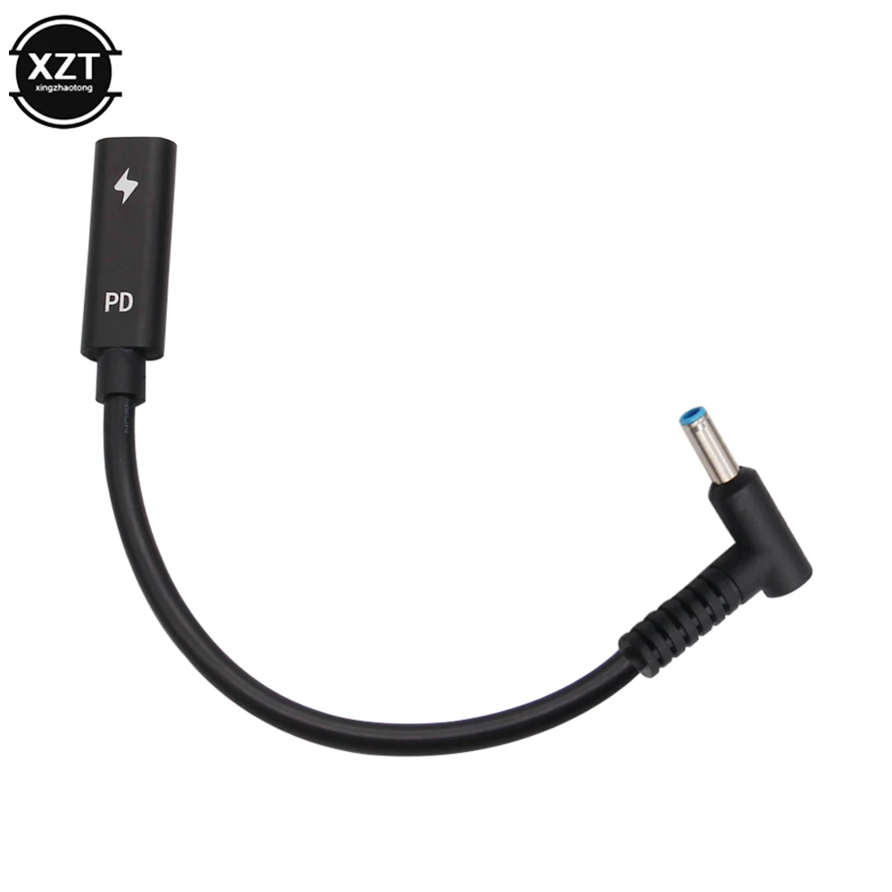 Nuevo conector de cargador adaptador de corriente CC USB tipo C a 4,5x3,0mm para HP Laptop Stream Spectre Pavilion Envy Elitebook Split Chrome