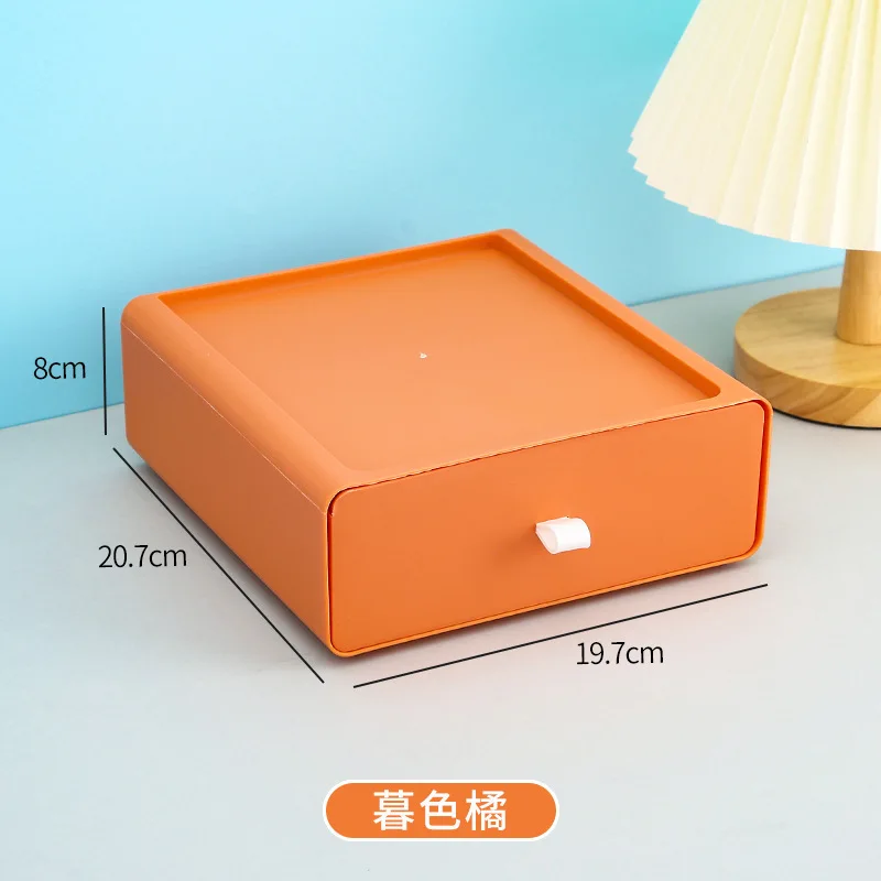 Home Desktop With The Same Color Storage Box Drawer Office Home Shelves Student Stationery Organizing High Volume Storage Box