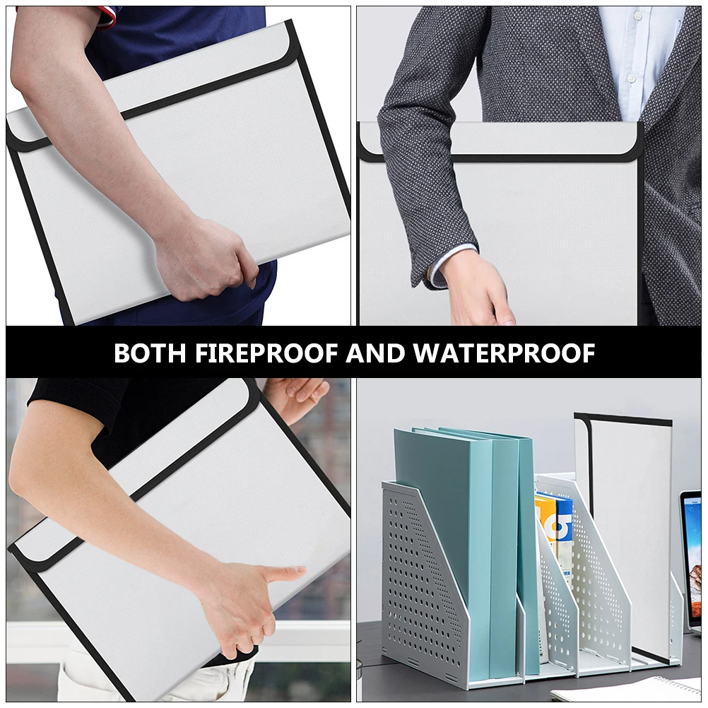 

Waterproof and Fireproof File Bag Document Storage Documents Security for Office Safe