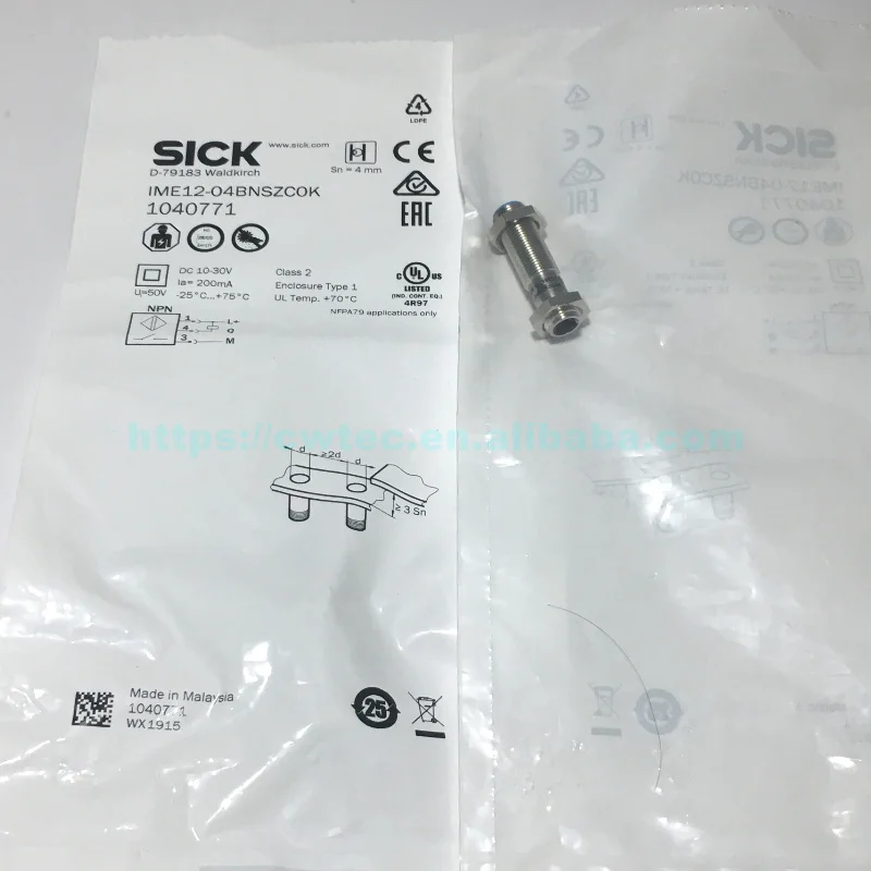 202510 قطعة IME12-04BNSZC0K 1040771 نطاق الاستشعار المريض 4 مللي متر M12 4pin أجهزة استشعار القرب الاستقرائي الكهربائية الجديدة والأصلية #2