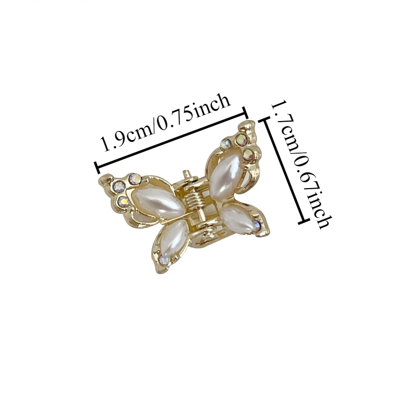 فراشة مشبك شعر أنثى الجانب الانفجارات الصغيرة حجم صغير تأثير الغلاف الجوي الراقية مشبك شعر الماس رصع الشعر التبعي