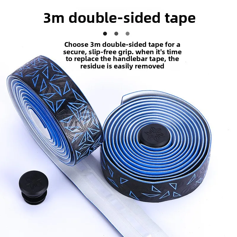 

PU Anti-Slip Shock-Absorption Road Bike Handlebar Tape - with Bar End Plugs Cycling Accessories