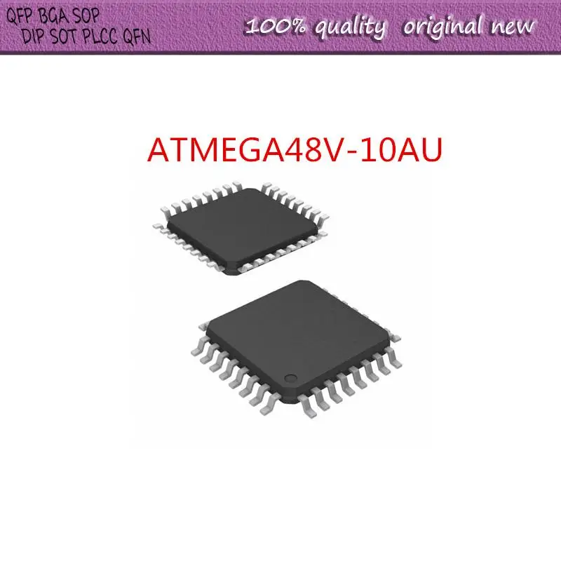 NEW     2PCS/LOT   ATMEGA48V-10AU  ATMEGA48 ATMEGA48V ATMEGA48V-10 TQFP-32