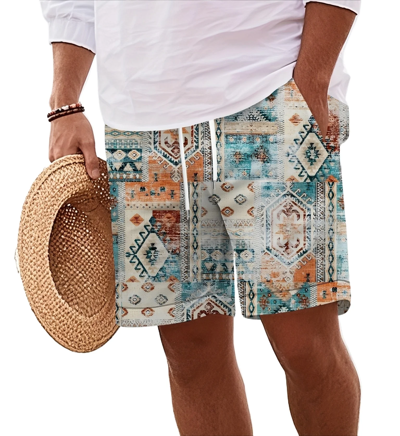 

Hot Selling Fashion New Retro Ancient Ethnic Totem Texture Men's Outdoor Hip-hop Shorts Casual Beach Shorts Sports Plus Size