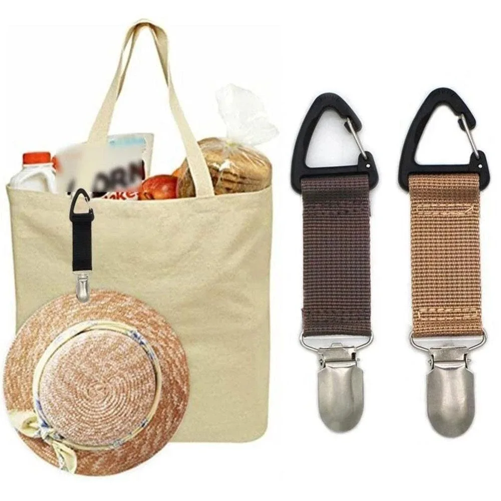 Portable Outdoor Travel Multifunctional Straw Hat Clip Suitable for Bag and Sun Hat Hanging Bag Anti Loss Clip Bag Accessories