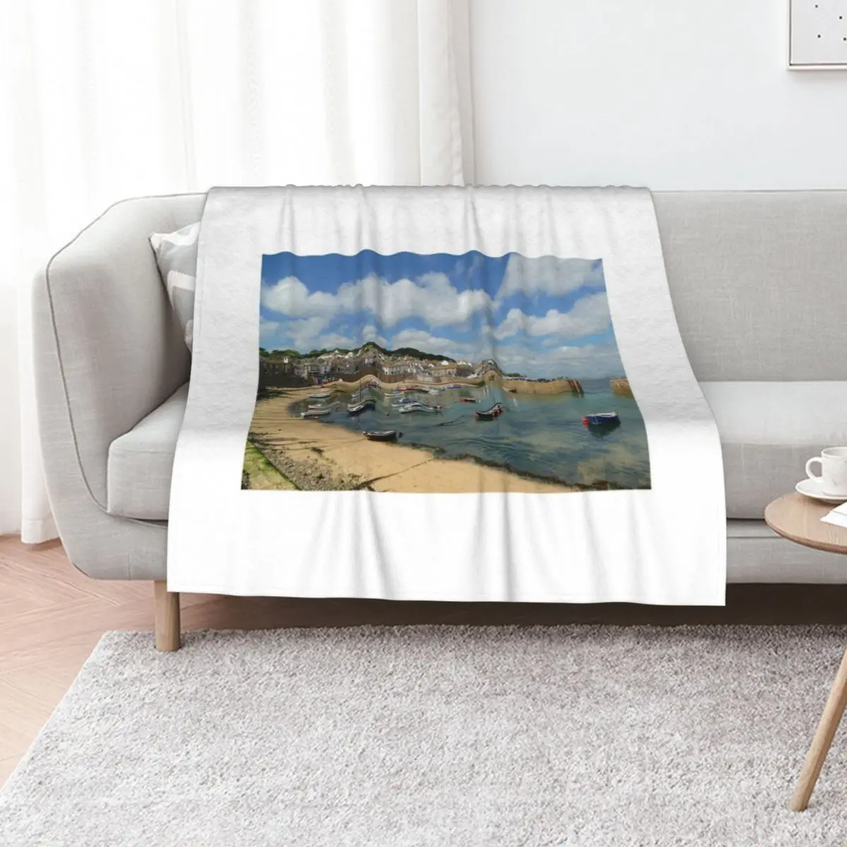

Mousehole, Cornwall Throw Blanket Retros Moving Plaid on the sofa anime Blankets