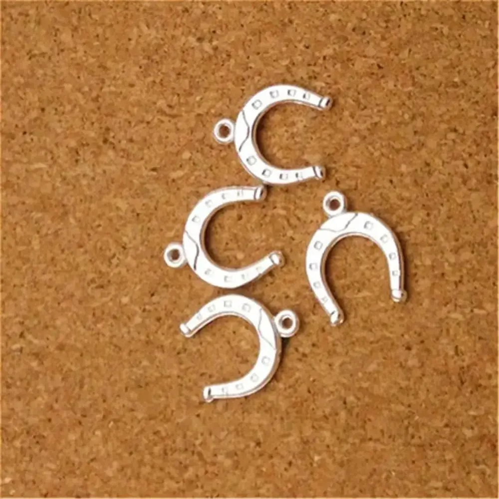 30pcs Charms Lucky European Horseshoe Haning Bead Charms Fit Style Bracelet Antique Jewelry Making DIY Handmade Craft