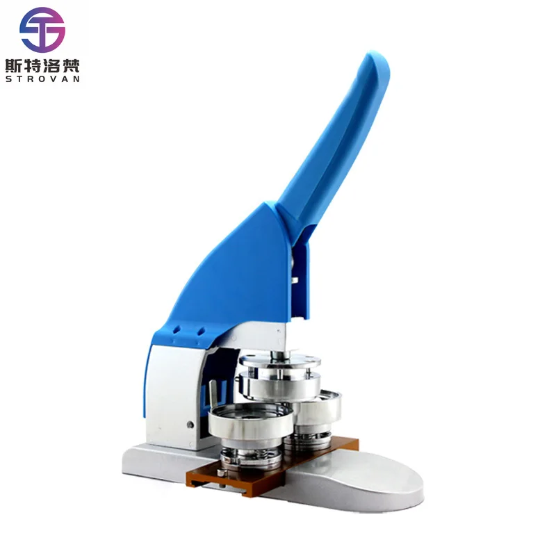 

New DIY 75mm Size Badge Maker with 75mm Metal Paper Cutter and 500 Pcs Metal Pin Badge Accessories