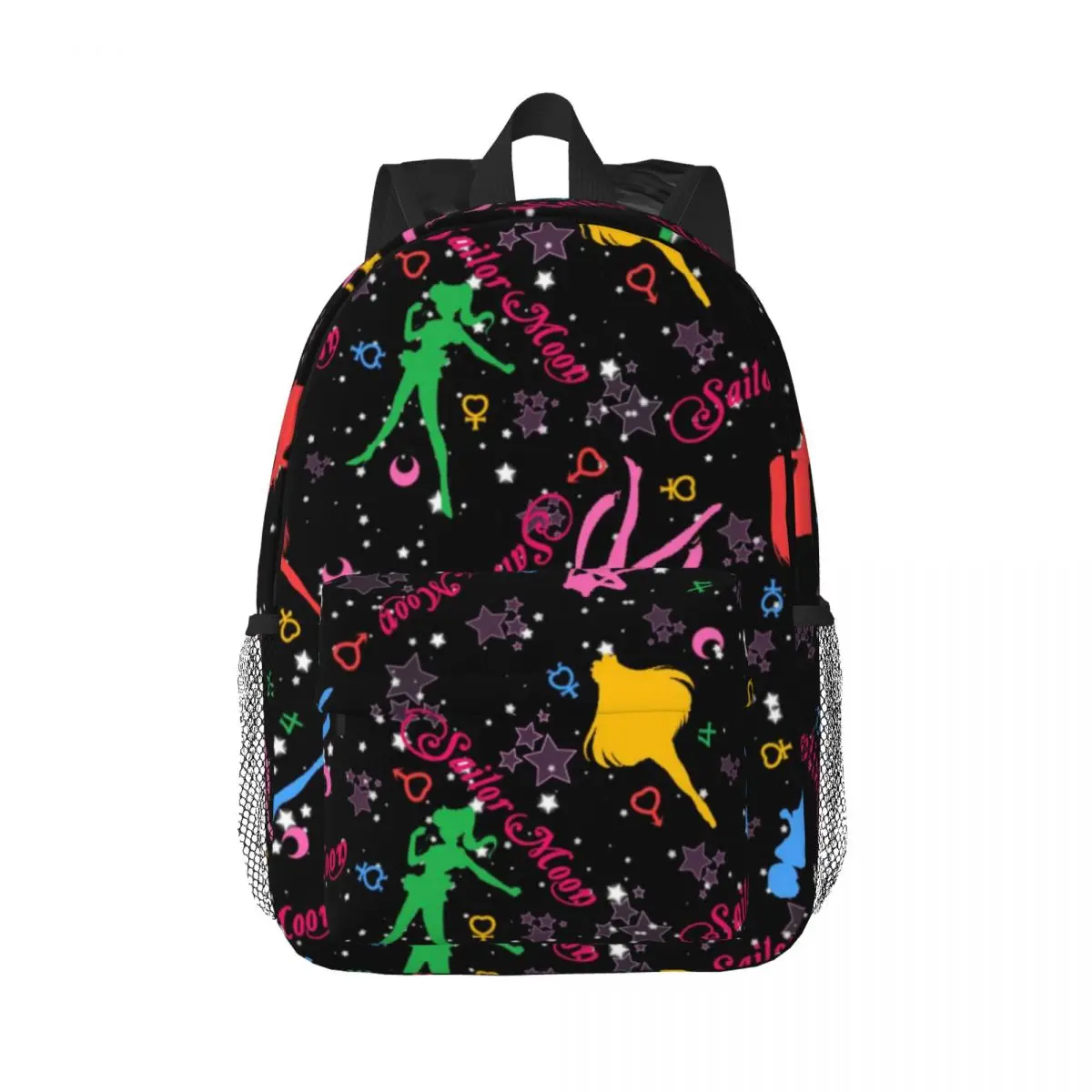 Sailor-Moon-Sac à dos étudiant de grande capacité pour filles et garçons, sac à dos léger et étanche, 15 po