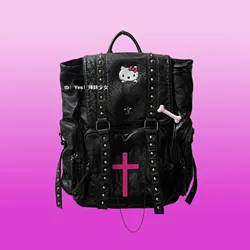 Black New Gothic Cute Sweet Lolita Mini Backpack Dark Metal Witch Copslay Harajuku Stylish