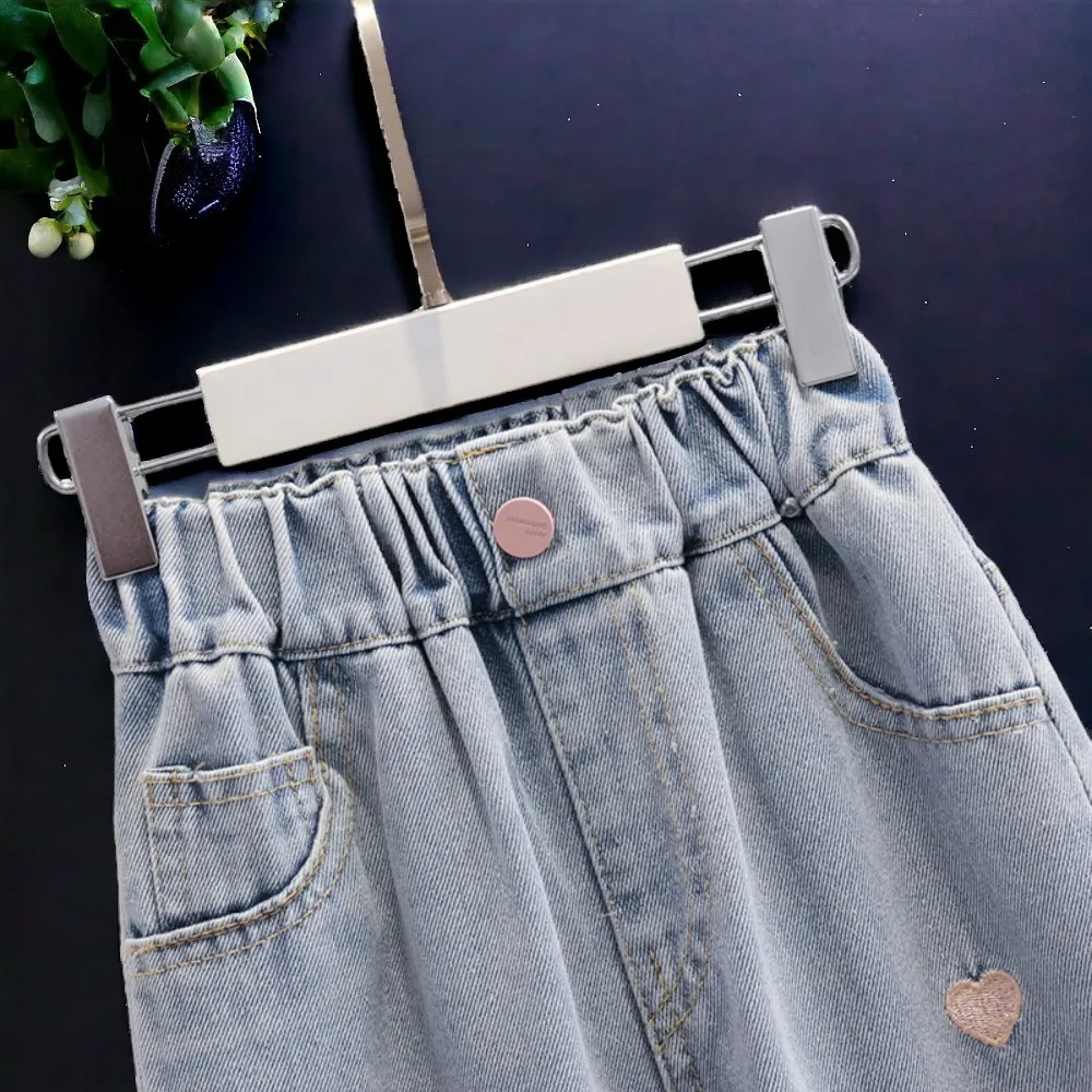 Children\'s Clothing Girls Jeans for Kids Pants Baby Clothes Long Denim Trousers Teenagers Costumes 4 5 6 7 8 9 10 11 12 13 Years