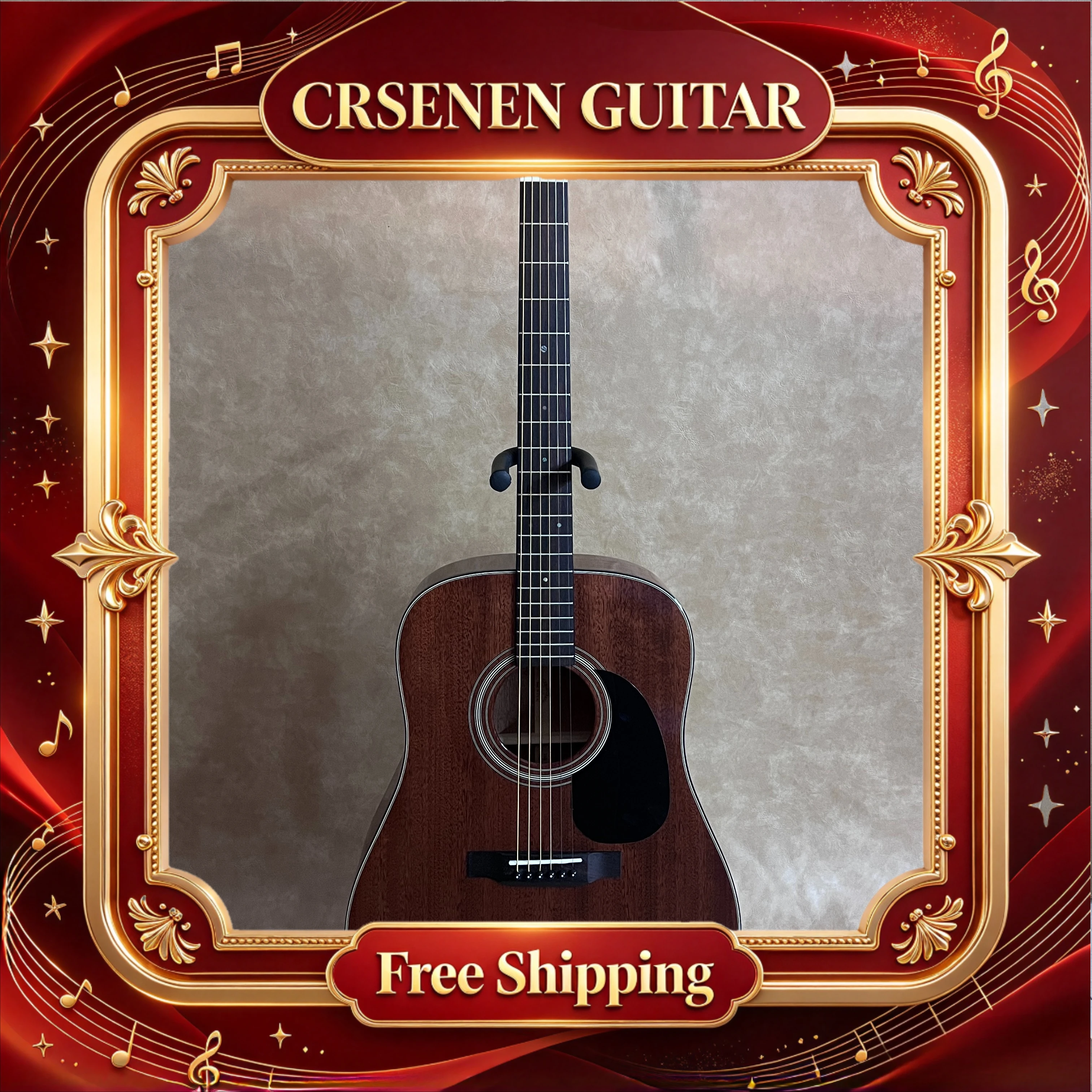 Free Shipping D19 Mahogany 6 String Rosewood Fingerboard Acoustic Guitar Anniversary Gift Wooden Guitar Folk Guitar Learner